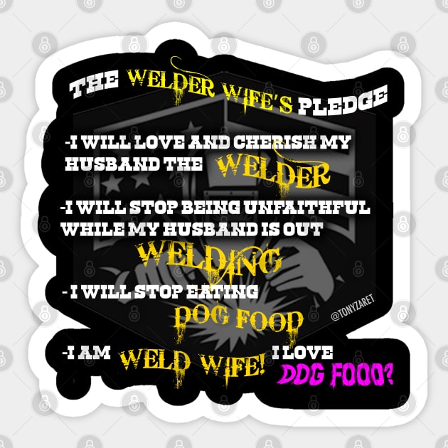 Welder Wife Sticker by tonyzaret